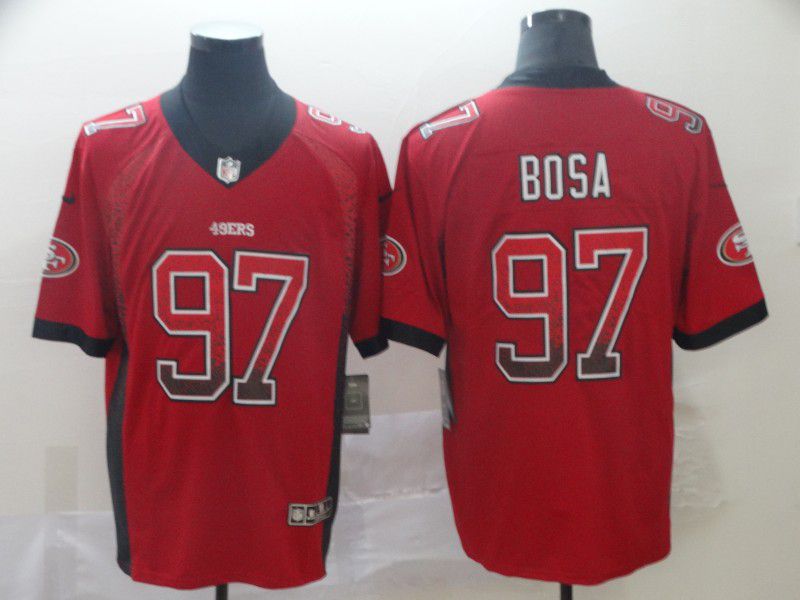 Men San Francisco 49ers 97 Bosa Red Nike Drift Fashion Limited NFL Jersey